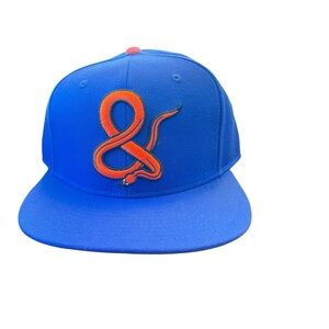 Blue Cap with Orange Ampersand Logo